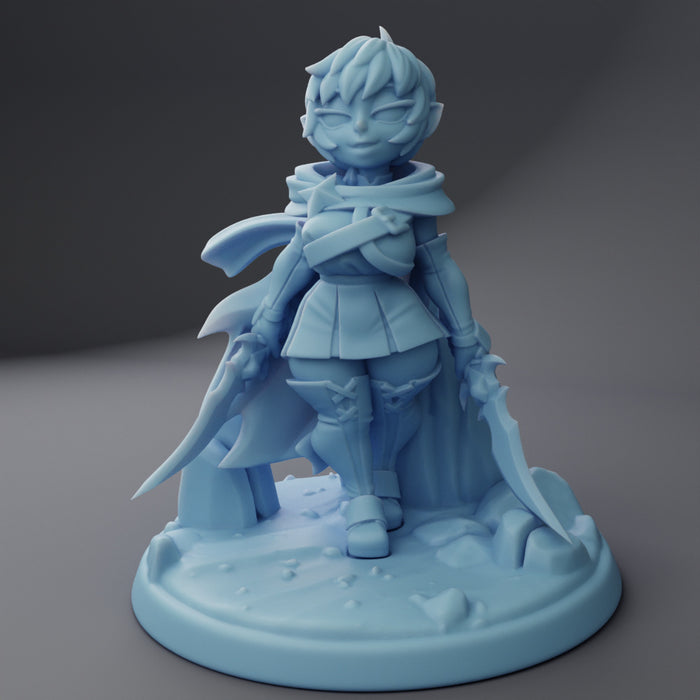 Rinny Halfling Rogue | Goblin Party | Fantasy Miniature | Twin Goddess Miniatures