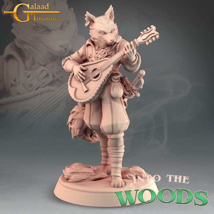 Worgen Bard Hero | Into the Woods | Fantasy Miniature | Galaad Miniatures