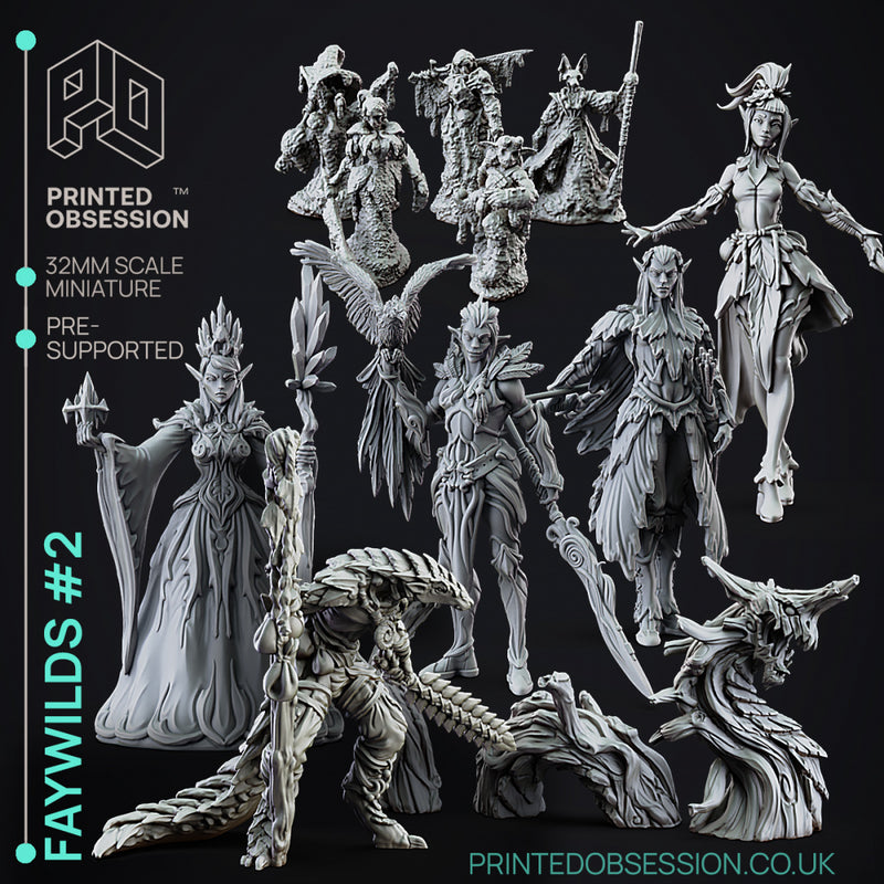 Faywild Vs Shadowfell 2 Miniatures | Fantasy Miniature | Printed Obsession