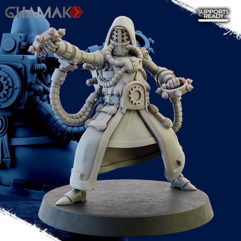 Olympus Monk Miniatures | Mech Adepts | Grimdark Proxy Miniature | Ghamak