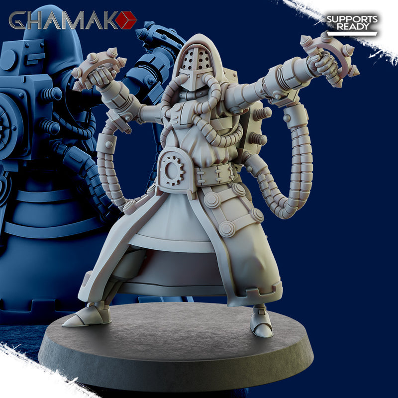Olympus Monk Miniatures | Mech Adepts | Grimdark Proxy Miniature | Ghamak