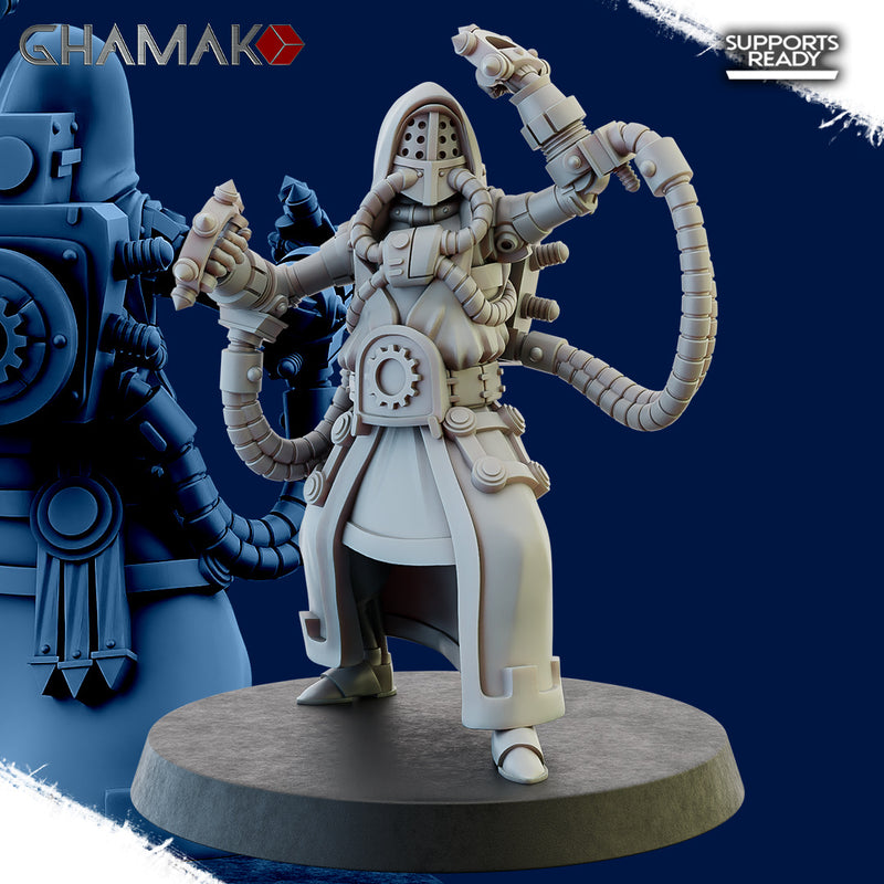 Olympus Monk B | Mech Adepts | Grimdark Proxy Miniature | Ghamak