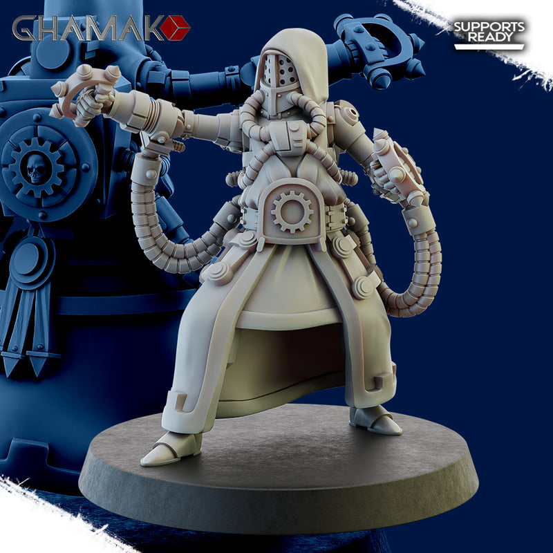 Olympus Monk C | Mech Adepts | Grimdark Proxy Miniature | Ghamak