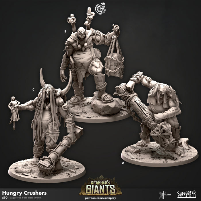 Hungry Crusher Miniatures | Kragger's Giants | Fantasy Miniature | Cast n Play
