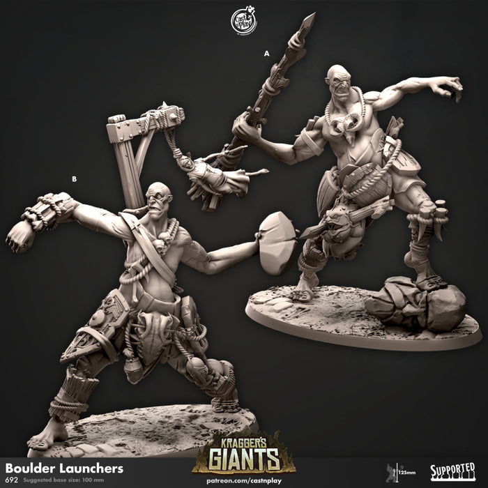Boulder Launcher Miniatures | Kragger's Giants | Fantasy Miniature | Cast n Play