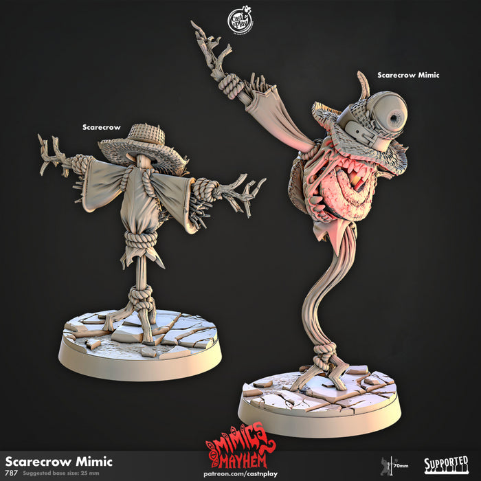 Scarecrow Mimic Miniatures | Mimics Mayhem | Fantasy Miniature | Cast n Play