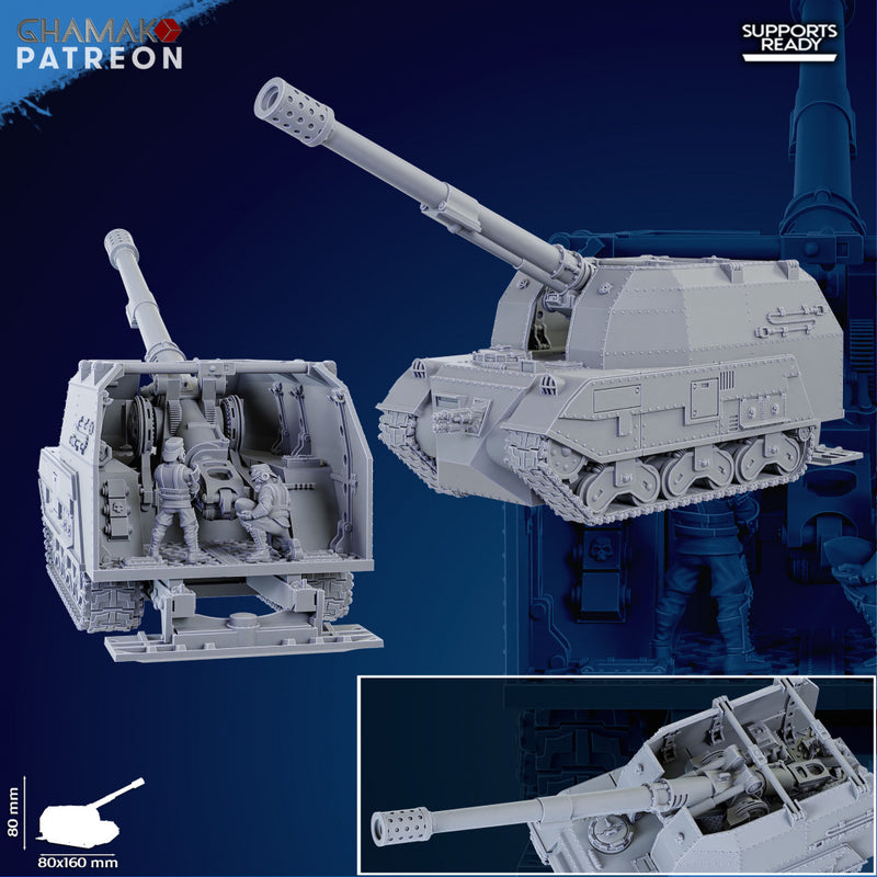 Blitzkreig Artillery | Imperial Soldiers | Grimdark Proxy Miniature | Ghamak