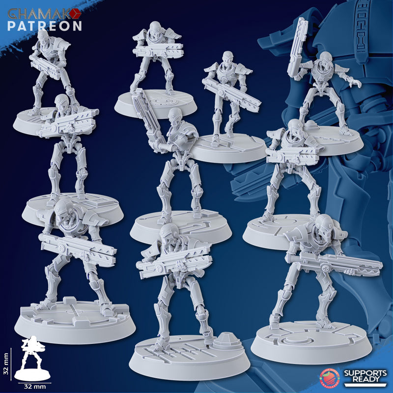 Undying Soldier Ver A Miniatures | Necrobots | Grimdark Proxy Miniature | Ghamak