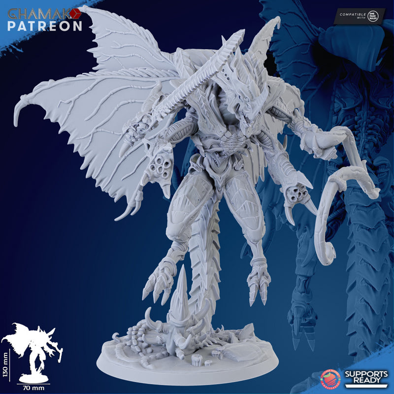 Winged Swarm Overmind | Xeno Bugs | Grimdark Proxy Miniature | Ghamak