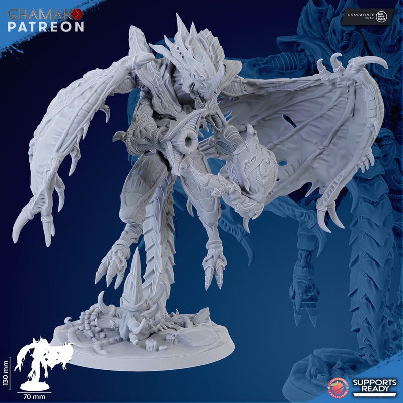 Winged Swarm Overmind | Xeno Bugs | Grimdark Proxy Miniature | Ghamak