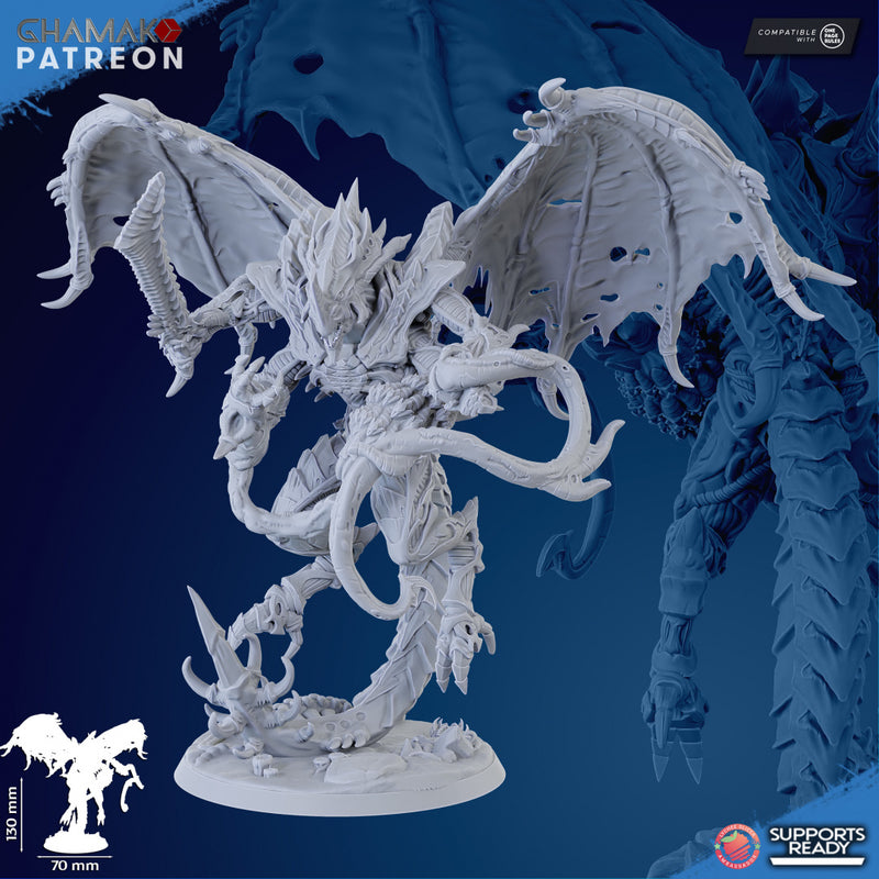 Winged Swarm Overmind | Xeno Bugs | Grimdark Proxy Miniature | Ghamak