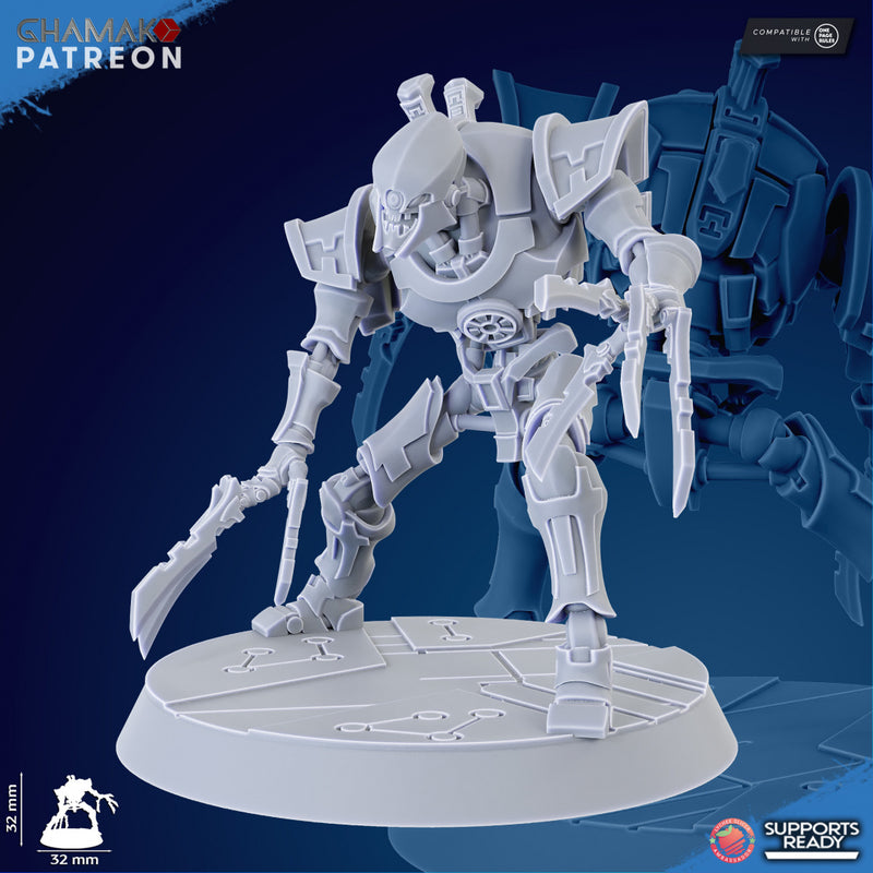 Ripper Miniatures | Necrobots | Grimdark Proxy Miniature | Ghamak