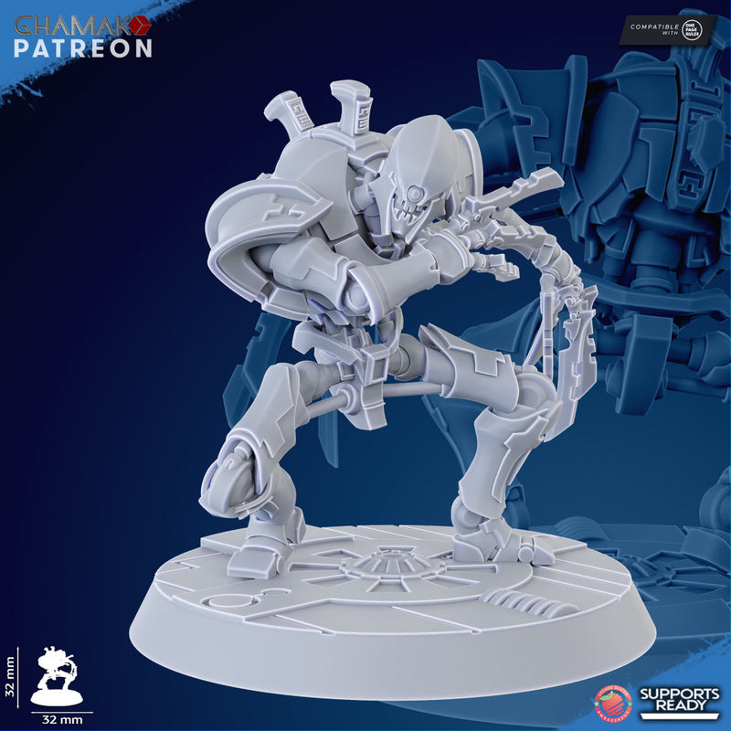 Ripper Miniatures | Necrobots | Grimdark Proxy Miniature | Ghamak