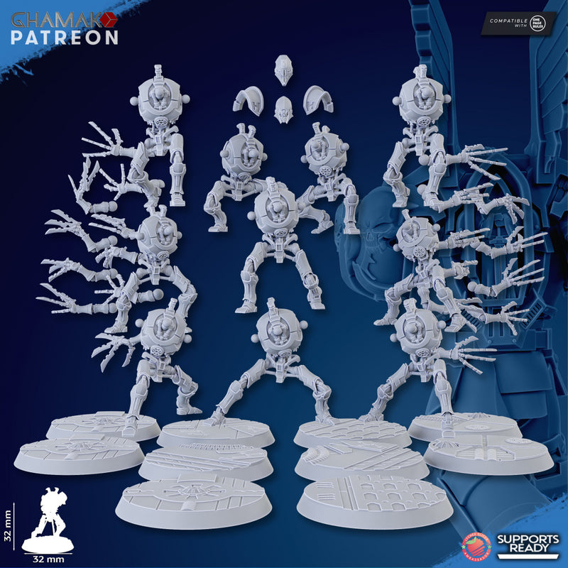 Ripper Miniatures | Necrobots | Grimdark Proxy Miniature | Ghamak