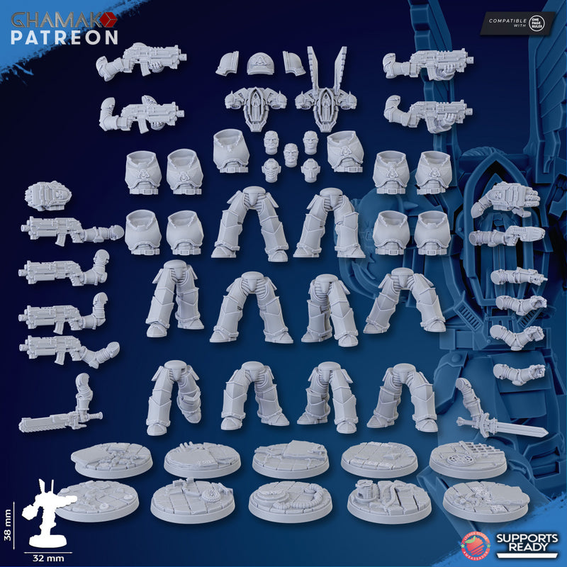 Vengeful Militum Miniatures | Loyal Brotherhood | Grimdark Proxy Miniature | Ghamak