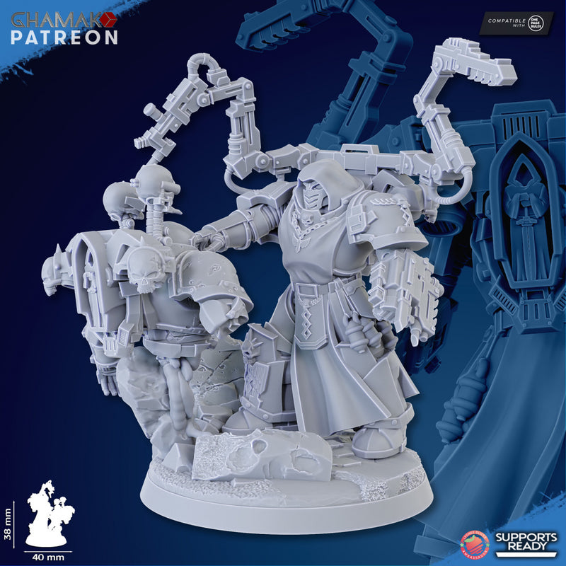 Vengeful Medicinae Militum | Loyal Brotherhood | Grimdark Proxy Miniature | Ghamak