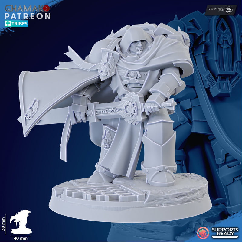 Vengeful Tribune A | Loyal Brotherhood | Grimdark Proxy Miniature | Ghamak