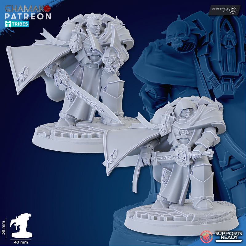 Vengeful Tribune A | Loyal Brotherhood | Grimdark Proxy Miniature | Ghamak