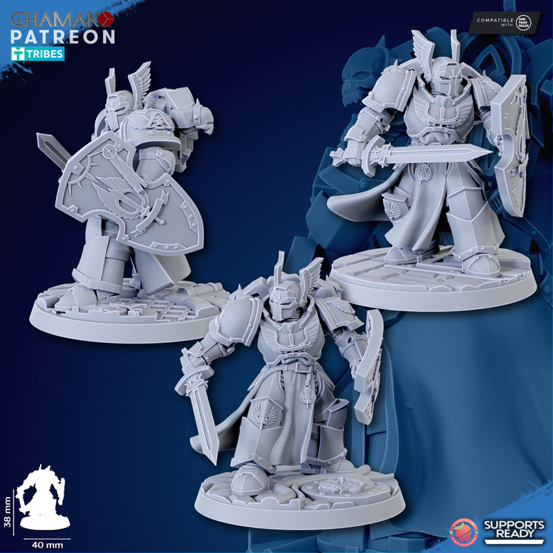 Vengeful Sword Miniatures | Loyal Brotherhood | Grimdark Proxy Miniature | Ghamak