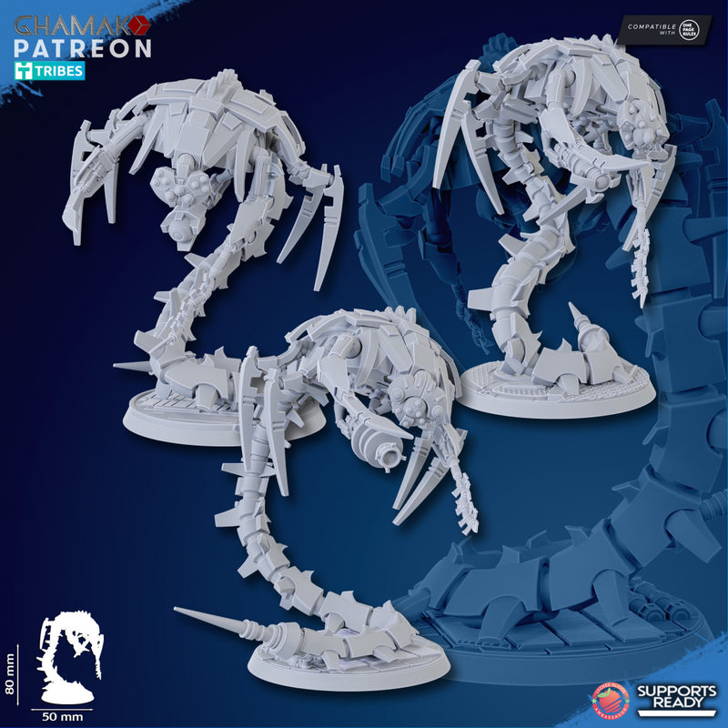 Spectre Miniatures | Necrobots | Grimdark Proxy Miniature | Ghamak