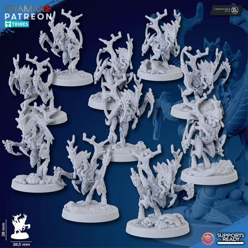 Swarm Neurolings Miniatures | Xeno Bugs | Grimdark Proxy Miniature | Ghamak