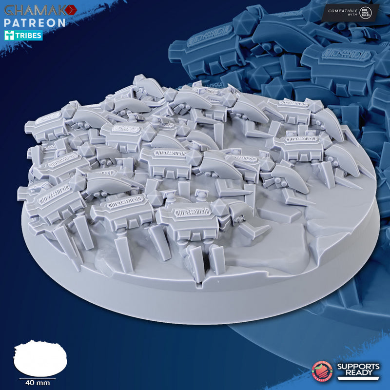 Scuttlebug Swarm B | Necrobots | Grimdark Proxy Miniature | Ghamak