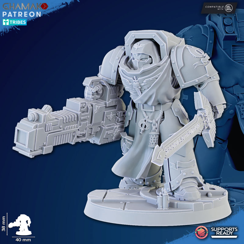 Exterminator D | Loyal Brotherhood | Grimdark Proxy Miniature | Ghamak