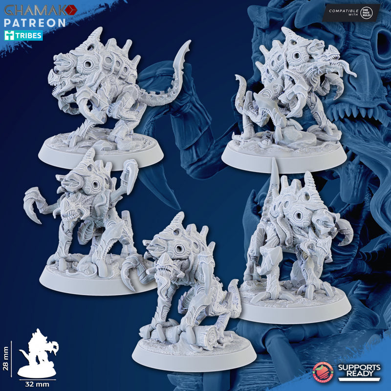 Swarm Cystling Miniatures | Xeno Bugs | Grimdark Proxy Miniature | Ghamak
