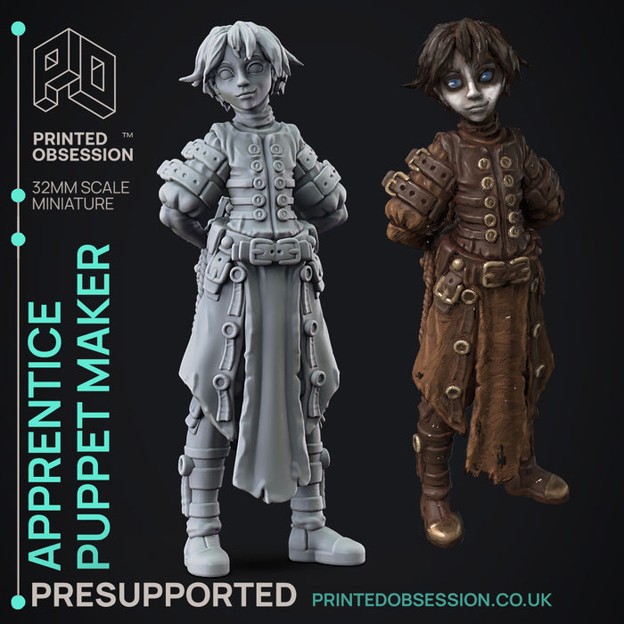 Apprentice Puppet Maker | Puppet Masters Apprentice | Fantasy Miniature | Printed Obsession