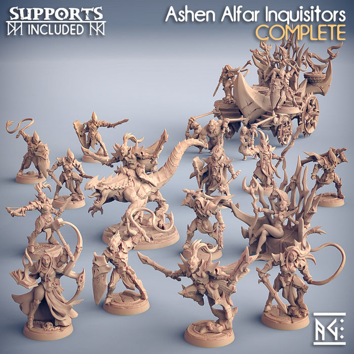 Ashen Alfar Inquisitors Miniatures (Full Set) | Fantasy D&D Miniature | Artisan Guild