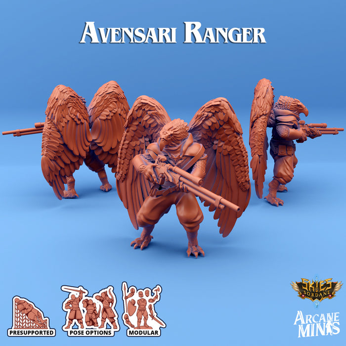 Avensari Ranger A | Skies of Sordane | Fantasy Miniature | Arcane Minis