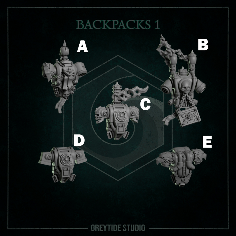 Backpacks Pack 1 | Eternal Pilgrims | Conversion Bits For 28mm 32mm Sci-fi Marines