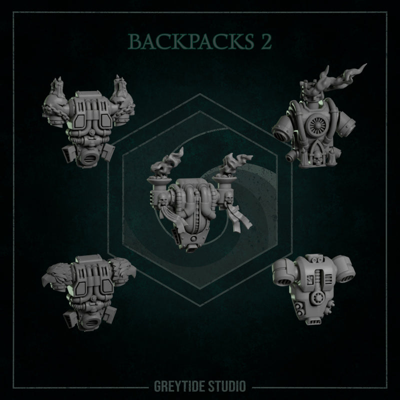 Backpacks Pack 2 | Eternal Pilgrims | Conversion Bits For 28mm 32mm Sci-fi Marines