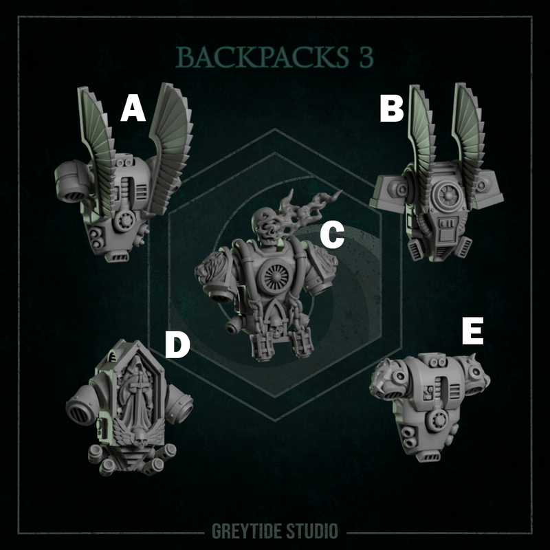 Backpacks Pack 3 | Eternal Pilgrims | Conversion Bits For 28mm 32mm Sci-fi Marines
