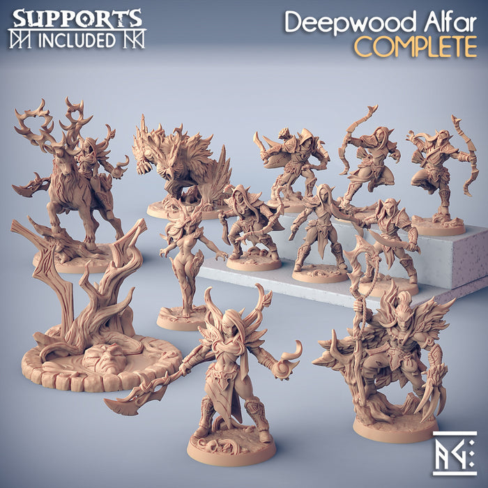 Deepwood Alfar Miniatures (Full Set) | Fantasy D&D Miniature | Artisan Guild