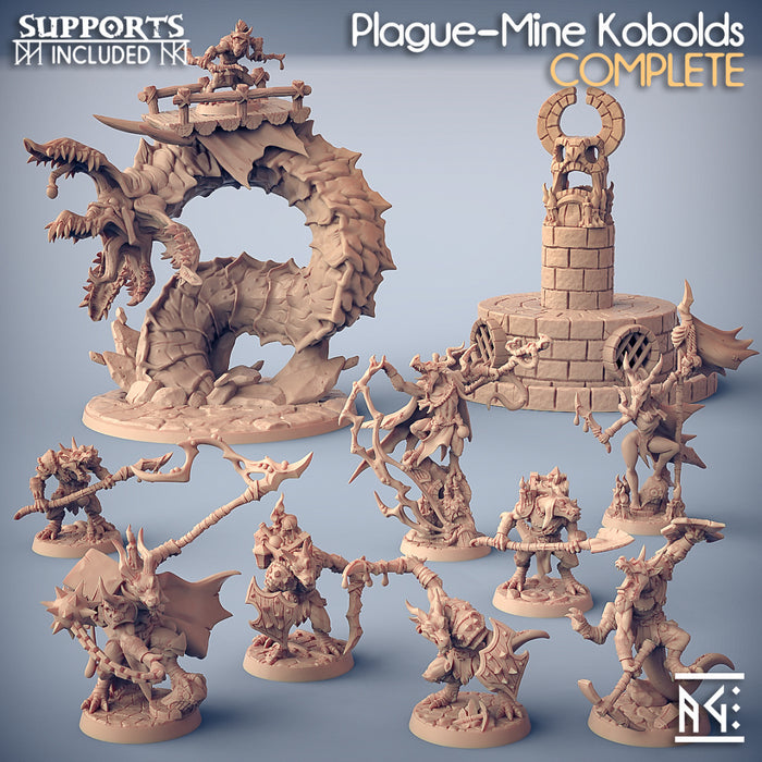 Plague-Mine Kobold Miniatures (Full Set) | Fantasy D&D Miniature | Artisan Guild