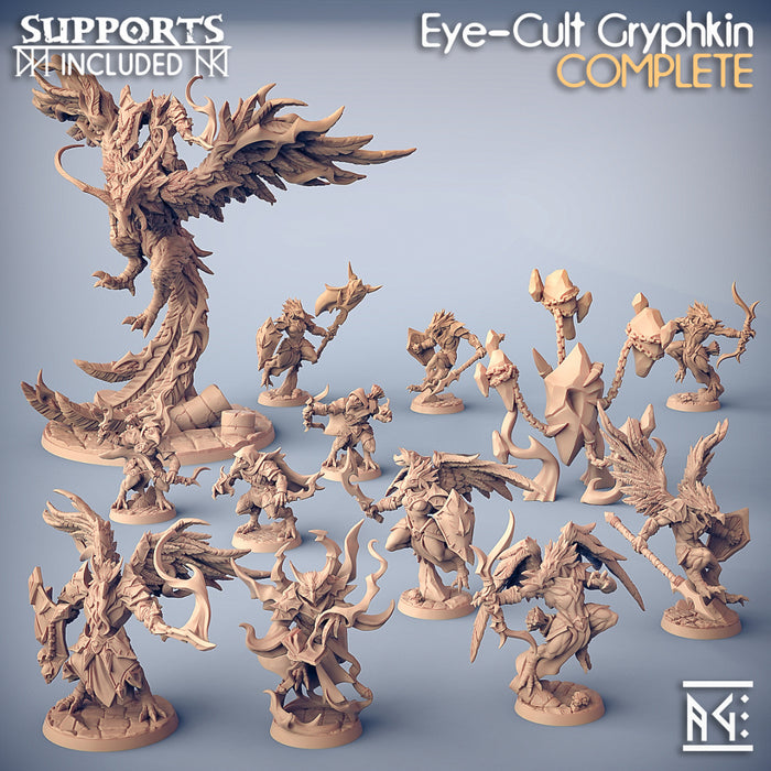 Eye-Cult Gryphkin Miniatures (Full Set) | Fantasy D&D Miniature | Artisan Guild
