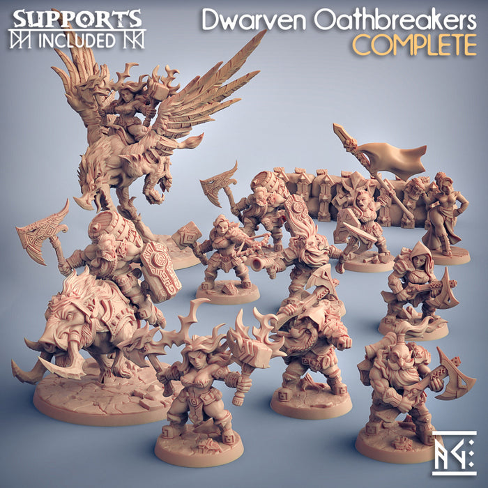 Dwarven Oathbreaker Miniatures | Fantasy D&D Miniature | Artisan Guild