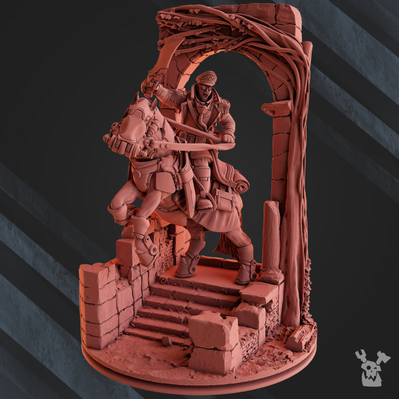 Cavalry Lord | Steam Guard | Grimdark Miniature | DakkaDakka