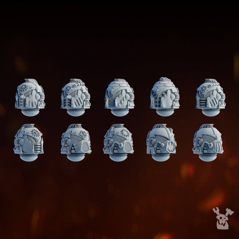 10x Carnage Reaper Helmets | DakkaDakka | Sci-Fi Grimdark Custom Bitz Wargaming Miniatures 28mm 32mm