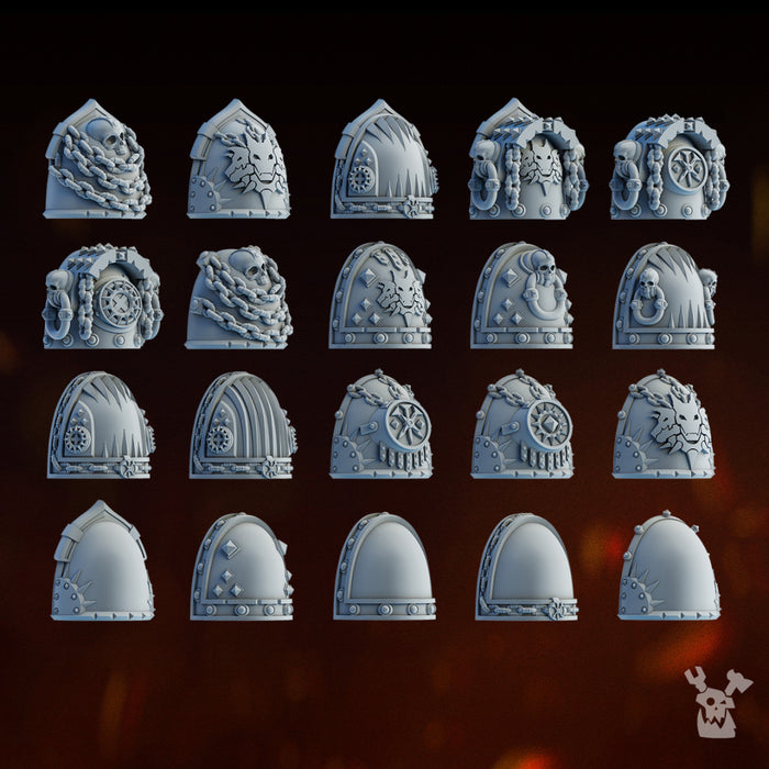 20x Carnage Reapers Shoulder Pauldrons | DakkaDakka | Sci-Fi Grimdark Custom Bitz Wargaming Miniatures 28mm 32mm