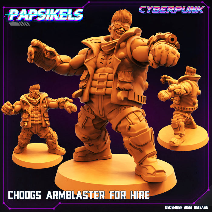 Choogs Armblaster For Hire | Cyberpunk | Sci-Fi Miniature | Papsikels