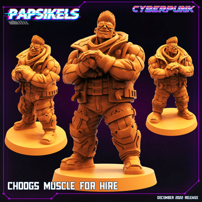 Choogs Muscle For Hire | Cyberpunk | Sci-Fi Miniature | Papsikels