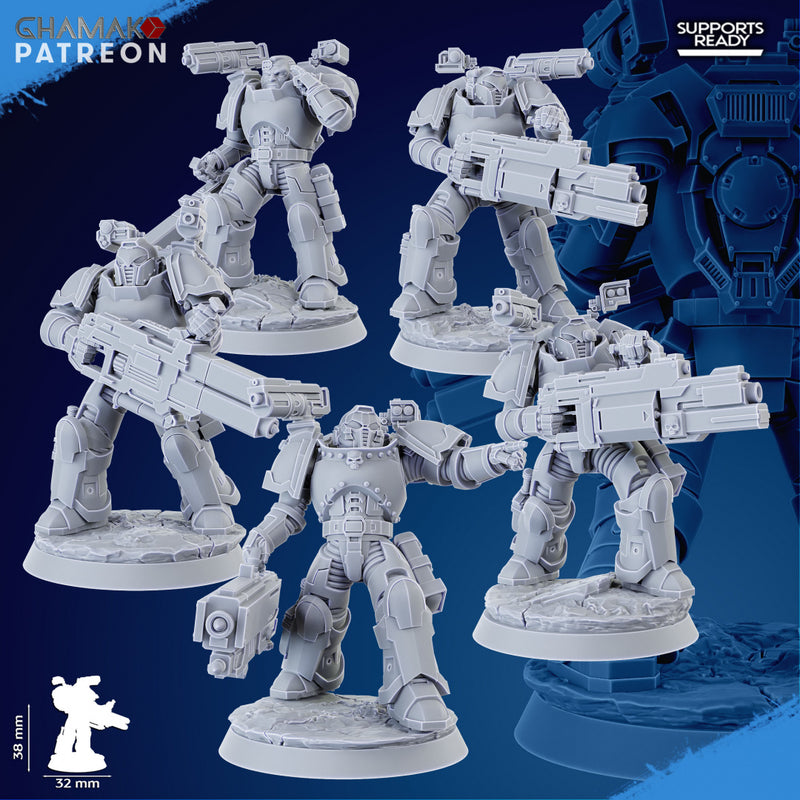 Obliterator Miniatures | Brotherhood | Grimdark Proxy Miniature | Ghamak