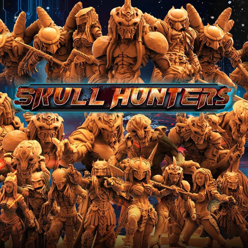 Skull Hunters 2 Miniatures (Full Set) | Sci-Fi Miniature | Papsikels