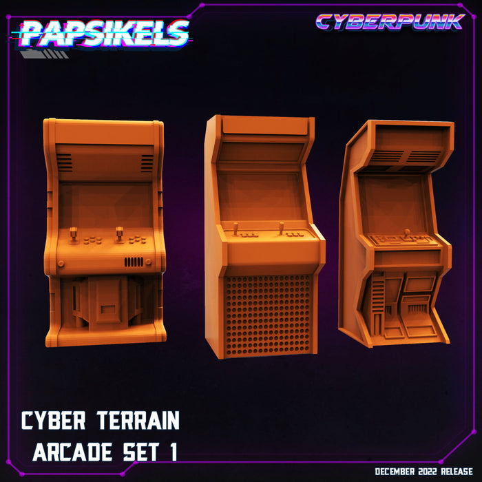 Arcade Set Terrain | Cyberpunk | Sci-Fi Miniature | Papsikels