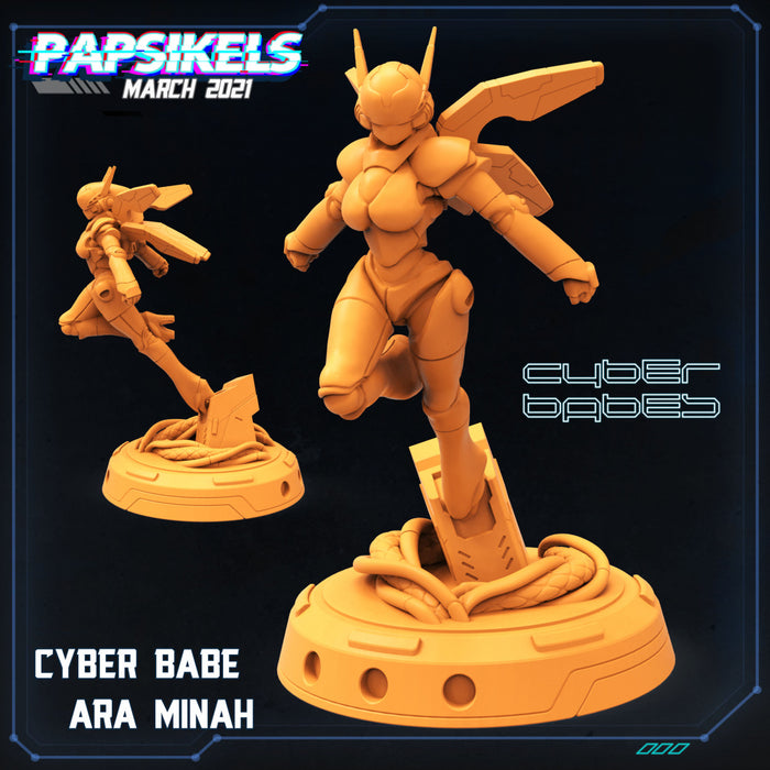 Cyber Babe Ara Minah | Cyberpunk | Sci-Fi Miniature | Papsikels