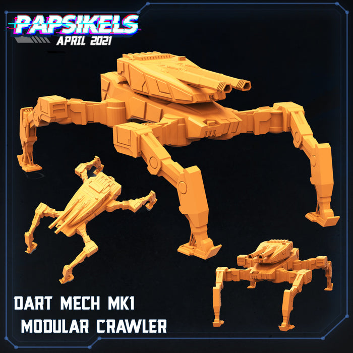 Dart Mech MK1 Crawler | Cyberpunk | Sci-Fi Miniature | Papsikels
