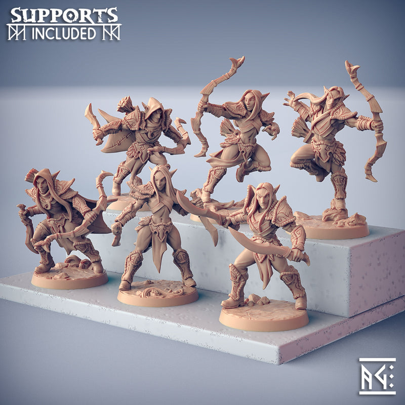 Deepwood Alfar Miniatures (Full Set) | Fantasy D&D Miniature | Artisan Guild