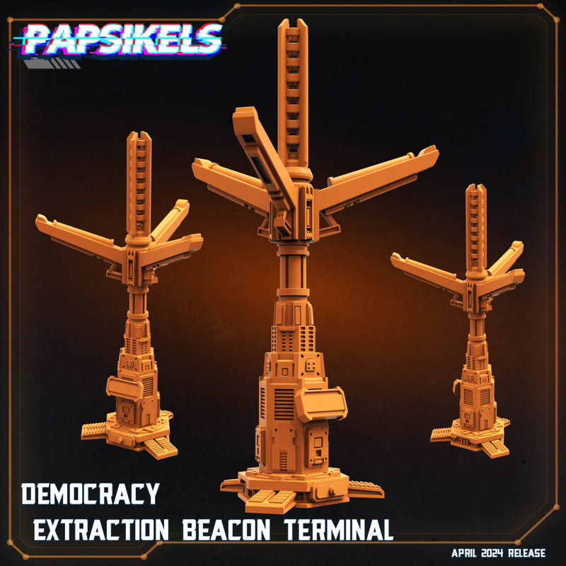 Democracy Extraction Beacon Terminal | Democracy Troopers | Sci-Fi Miniature | Papsikels